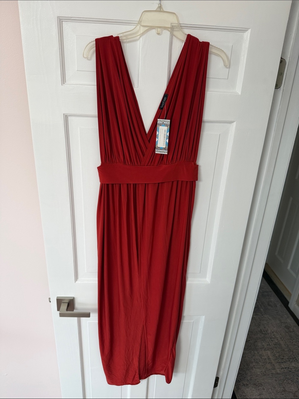 Copper V-Neck Dress